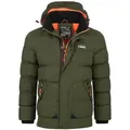 Produktbild: Geographical Norway Steppjacke Herren Winter Jacke warm gefüttert Parka Steppjacke Outdoor gesteppt grün L