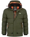 Produktbild: Geographical Norway Herren Winter Jacke warm gefüttert Parka Steppjacke Outdoor gesteppt, Farbe:KAKI, Größe:L