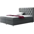 Produktbild: MIRJAN24 Boxspringbett Paros, Ehebett mit zwei Bettkästen für die Bettwäsche, Schlafzimmer (Farbe: Primo 8804, Größe: 200 x 200 cm) - Grau