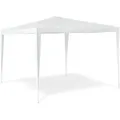 Produktbild: Relaxdays Pavillon Zelt HxBxT:250x300x300cm, quadratisch, Dach aus 100% PE, Stahlgestell, Partyzelt, weiß - Weiß