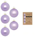 Produktbild: Weihnachtskugeln Glas 3cm x 24 Stück in Kartonbox Christbaumkugeln klein Flieder Lilac Breeze