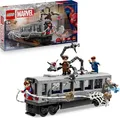 Produktbild: LEGO Marvel 76321 Spider Man Doc Ock Showdown U Bahn Zugmodell Minifiguren