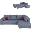 Produktbild: Ecksofa - anthrazit - Microfaser - mit Liegefunktion
