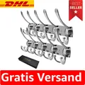 Produktbild: Elegante rostfreie Edelstahl Kleiderhaken Hakenleiste - 15 Haken Vintage Design