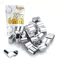 Produktbild: fuxton 25 STK Profi Seilklemme 6 mm Würgeklemmen aus Aluminium, rostfrei, für Expanderseil, Planenseil, Gummiseil