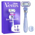 Produktbild: Gillette Venus Extra Smooth Swirl Damenrasierer, 1 Ersatzklingen, Duschhalterung