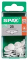 Produktbild: Spax Abdeckkappen weiß zum stecken - 25 Stk.