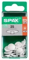Produktbild: Spax Abdeckkappen weiß zum stecken - 25 Stk.  Abdeckkappen