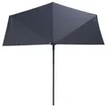 Produktbild: Sonnenschirm, Grau, Schwarz, Textil, 270x150 cm, höhenverstellbar, regenabweisend, stabile Strebegelenke, UV-beständig, Sonnen- & Sichtschutz, Sonnenschirme