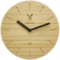 Produktbild: Holzwerk WARBURG (FUNK) moderne Designer Loft Funk Wanduhr aus Holz, beige