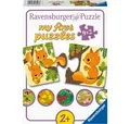 Produktbild: Ravensburger Puzzle Tiere und ihre kleinen Freunde Puzzle, 9x2tlg., Puzzleteile