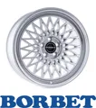 Produktbild: 4x Borbet B 7,0X17 4/108 ET20 Silver Rim Polished