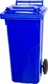 Produktbild: PROREGAL 2-Rad-Mülltonne MGB | HDPE-Kunststoff | HxBxT 94,5x48x54cm | 120 Liter | Blau