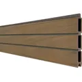 Produktbild: GroJa Solid Rhombus BPC-Steckzaun Sichtschutzzaun Teak co-extrudiert, Einzelprofil Sichtschutz Steckzaun Rhombuszaun