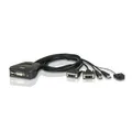 Produktbild: Aten CS22D 2-Port USB DVI KVM Switch schwarz