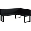 Produktbild: Meblini Eckbank, Schwarz, Leder, L-Form, 168x128 cm, Esszimmer, Bänke, Eckbänke