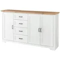 Produktbild: Sideboard  Varese , weiß , Maße (cm): B: 182 H: 102 T: 41.0