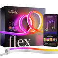 Produktbild: Twinkly Flex 2m, LED-Schlauch Multicolor, Flexibel und Kompatibel mit Alexa und Google Home, Gaming-Lichter, Über 16 Mio. Farben, Stromversorgung über USB-C, App-Steuerung, Weißes Kabel