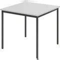 Produktbild: bümö Tisch klein, Multifunktionstisch, 80 x 80 cm in Grau/Schwarz - Beistelltisch, Bistrotisch, Esstisch, Pausentisch, Mehrzwecktisch Tischsystem für
