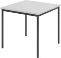 Produktbild: bümö Kantinentisch Serie-V - Größe:  80x80 cm, Optik: Grau/Schwarz