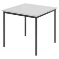 Produktbild: bümö Tisch klein, Multifunktionstisch, 80 x 80 cm in Grau/Schwarz - Beistelltisch, Bistrotisch, Esstisch, Pausentisch, Mehrzwecktisch Tischsystem für Warteraum, Pausenraum & Co.