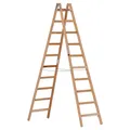 Produktbild: Euroline Holz Sprossenstehleiter 2x10 Sprossen Stehleiter Holzleiter Bockleiter