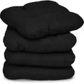 Produktbild: 4er Set Beautissu Lisa Stuhlkissen 40x40x8 Cm Schwarz