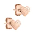 Produktbild: Ohrstecker Mini Broken Heart Edelstahl IP Roségold