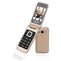 Produktbild: OLYMPIA Luna Gold Mobiltelefon für Senioren; Altersgerechtes Klapphandy mit Tasten