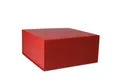 Produktbild: ideas in boxes Premium Geschenkbox mit Deckel, faltbar, Geschenkkarton, Magnetbox, Geschenkverpackung für Weihnachten & Geburtstag, Magnetfaltbox, Rot matt, 22x22x10cm