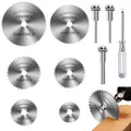 Produktbild: Kreissägeblätter Set 6x für Dremel Holz Kunststoff Metall mit Schraubendreher