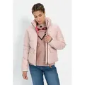 Produktbild: camel active Steppjacke aus recyceltem Polyester Langarm Stehkragen Markenlogo rosa S (46)