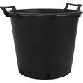 Produktbild: Pflanzcontainer mit Griff geli Kunststoff Ø 40 cm H 34 cm schwarz - Schwarz