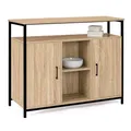 Produktbild: IDMarket - 2-türiges Sideboard 100 cm Detroit mit Regalen Industriedesign