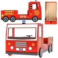 Produktbild: CASARIA Kinderbett 90 x 200 cm mit Rausfallschutz Lattenrost 120 kg
