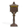 Produktbild: Dema Standbriefkasten ANTIK bronze Alu-Guss kunstvoll Briefkasten Postkasten massiv 41557-SP