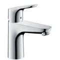 Produktbild: hansgrohe Wasserhahn Focus Einhebel-Waschtischarmatur für geringen Durchfluss, Auslauf Höhe 100mm mit Zugstangen-Ablaufgarnitur, Chrom