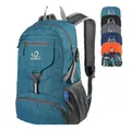 Produktbild: WATERFLY Faltbarer Rucksack 20L Ultraleicht Nylon Sport Rucksack Pfauen Blau, 4