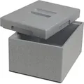 Produktbild: Thermobox Transportbox 9 L Grau Isolierbox Kühlbox Warmhaltebox Styroporbox