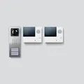 Produktbild: Siedle Video Türsprechanlage Set 2-Familienhaus silber/weiß Edelstahl