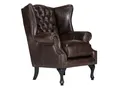 Produktbild: Sessel Chesterfield Echtleder braun Ohrensessel Armlehnsessel Pittsfield