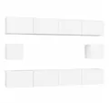 Produktbild: vidaXL TV-Wand, 6-tlg. TV-Schrank-Set Weiß Holzwerkstoff