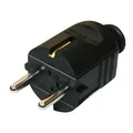 Produktbild: Schukostecker Schuko Stecker Schutzkontakt 16A 230V Schwarz