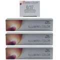 Produktbild: Wella Illumina 3 x 60 ml 6/37 dunkelblond gold braun Set