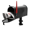 Produktbild: US Mailbox Briefkasten Amerikanisches Design schwarz Wandhalterung Postkasten