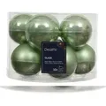 Produktbild: 10 Weihnachtskugeln Glas 6cm matt & glänzend Christbaumkugeln Weihnachtsbaumkugeln Christbaumschmuck Weihnachtsbaumschmuck Deko Matchagrün