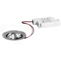 Produktbild: Brumberg LED Einbaustrahler-Set BB03 inkl. Konverter, IP20, rund, 230V, 6W 3000K 640lm 38°, schwenkbar 30°, dimmbar, Chrom BRUM-39363023