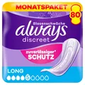 Produktbild: Always Discreet Inkontinenzeinlagen Long diskreter Schutz Saugstärke 80 Binden