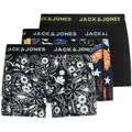 Produktbild: Jack & Jones Herren Boxershort JACSUGAR SKULL TRUNKS 3er Pack Schwarz - Blazing Gelb 12185485 Normaler Bund M