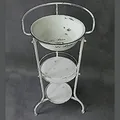 Produktbild: HTI-Line Nostalgische Waschschale Le Bain mit Ständer und Ablage Emaille Vintage Waschplatz